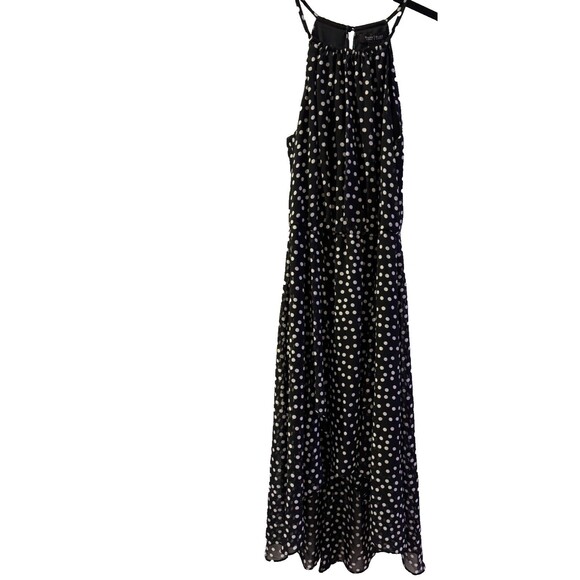 WHBM Halter Dress Women's Size 4 High Low Polka Dots Sleeveless Black White NEW - Picture 10 of 14